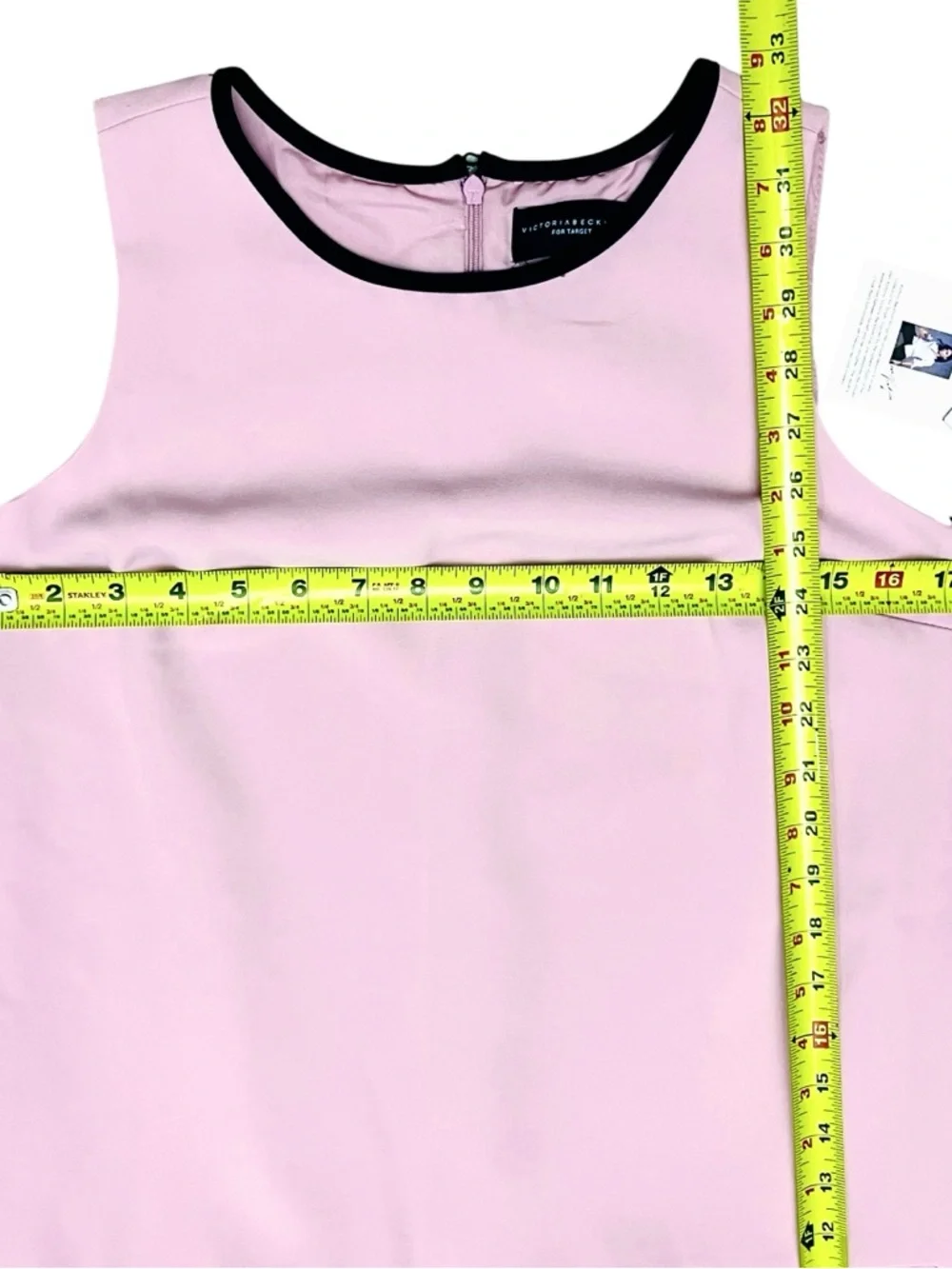 Victoria Beckham x Target Dress Dusty Pink Black/Floral/Pockets Ruffle Sz XL NEW